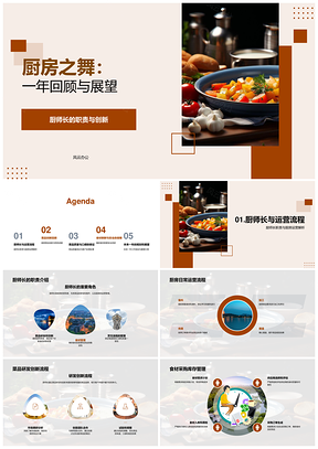 厨房之舞主厨领航食安新菜研发PPT模板