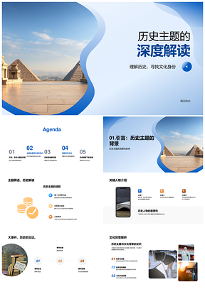 历史文化身份与进程中的卷轴价值影响PPT模板