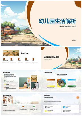 幼儿园日常活动科目学习行为规范解析PPT模板
