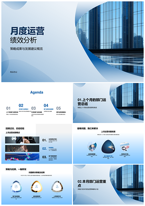 月度运营绩效成果挑战及策略建议PPT模板