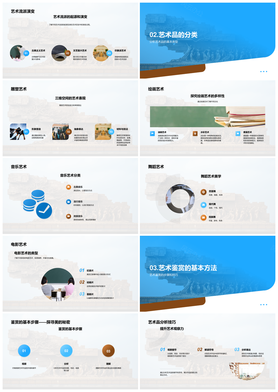 艺术鉴赏历史流派类型审美解析PPT模板