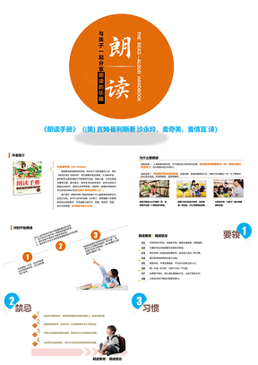 朗读朗诵阅读指南读书学习笔记PPT模板