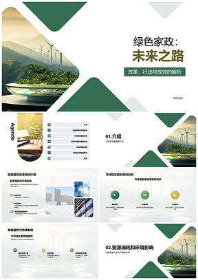 绿色家政家庭服务可持续发展策略资源管理PPT模板