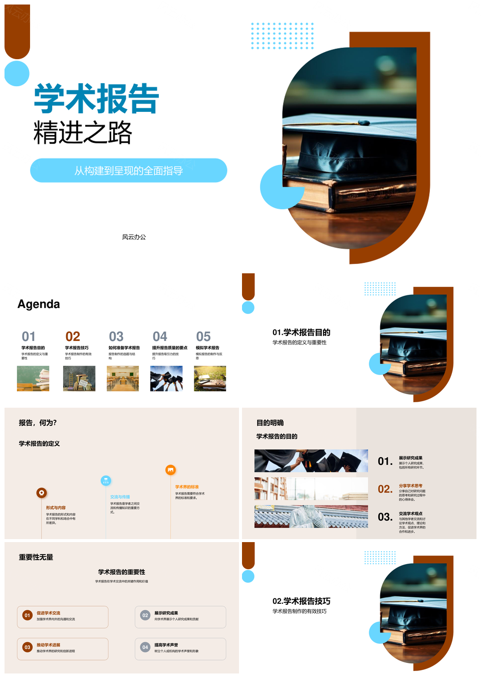 研究生学术报告构建呈现全流程指导PPT模板