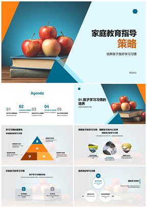 家庭教育指导策略家长角色学习习惯个性化PPT模板