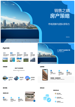 房地产销售经理市场洞察团队领导力策略PPT模板