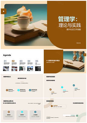 管理学理论实践资源利用组织目标领导决策运营管理时间管理PPT模板
