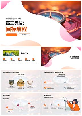 高三导航高效备考指南PPT模板