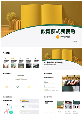 教育模式新视角社会价值PPT模板