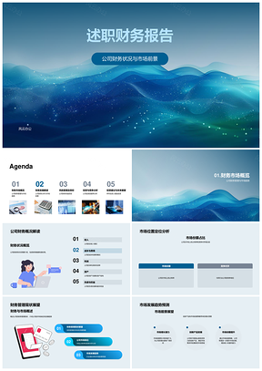 财务经理述职公司发展策略市场前景风险管理PPT模板