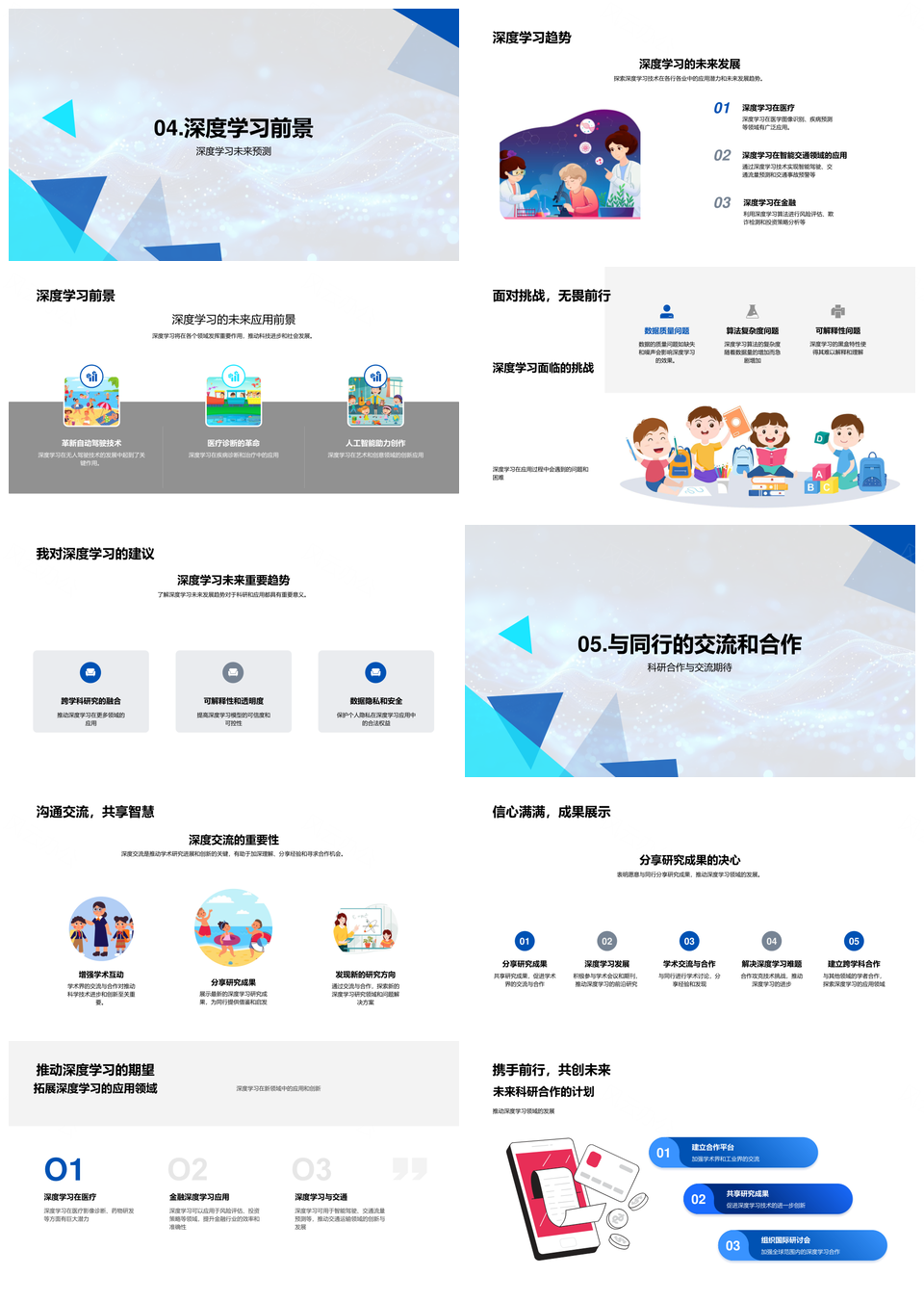 深度学习研究趋势与进展PPT模板