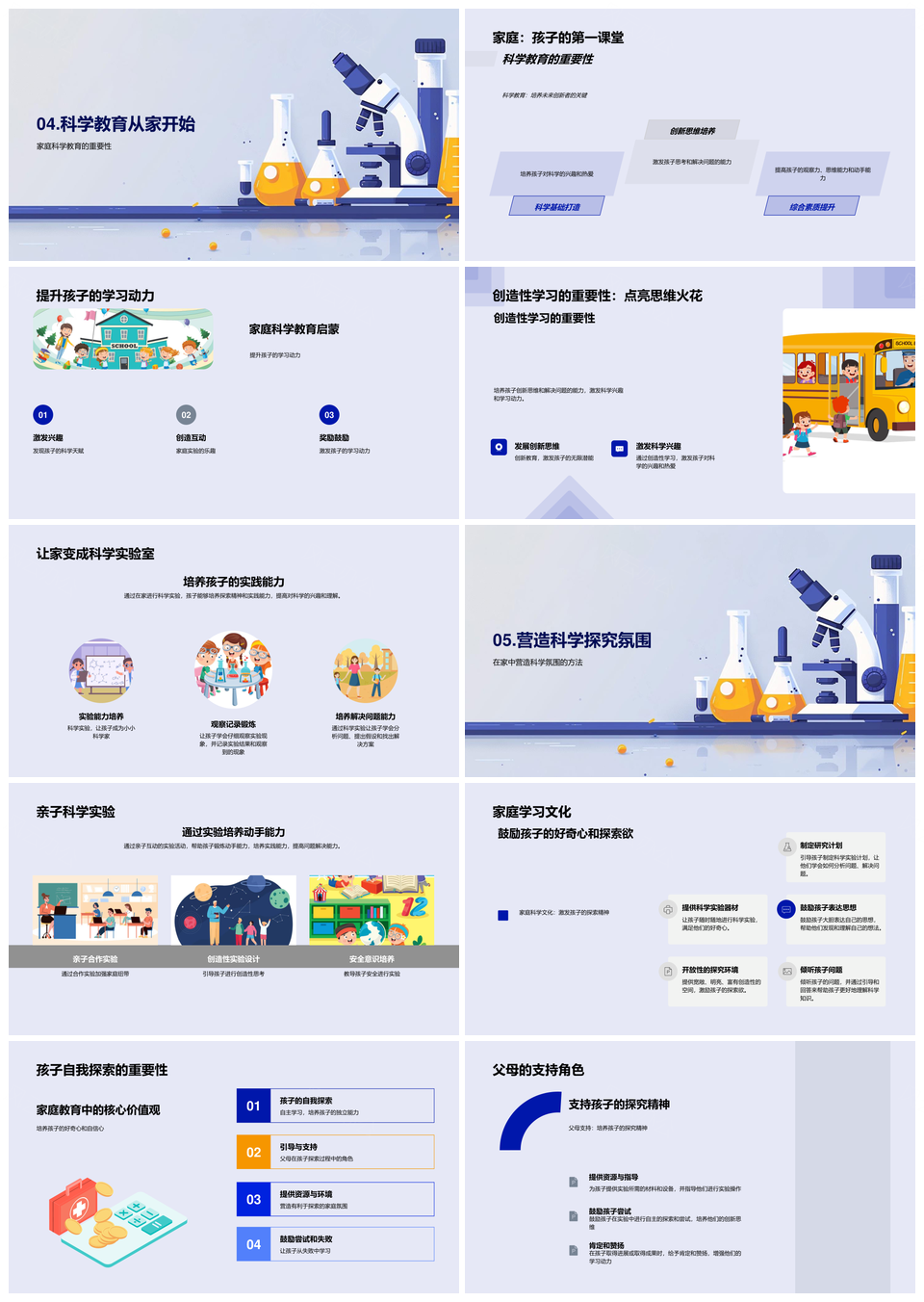 家庭科学素养创新亲子实验PPT模板
