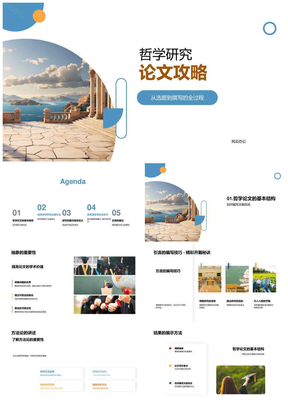 哲学研究论文写作流程解析PPT模板