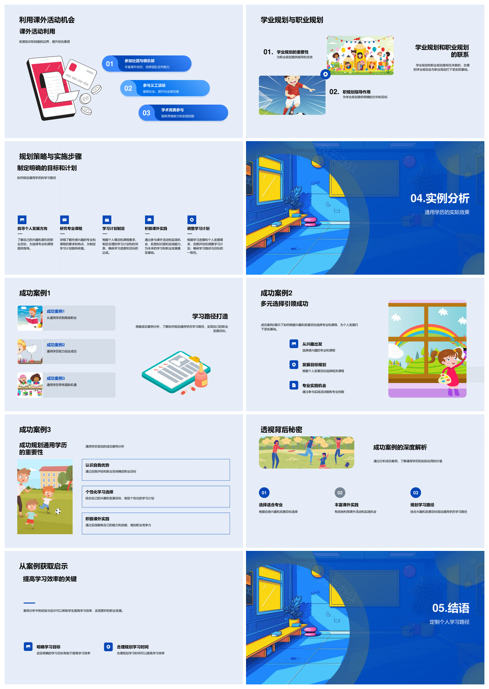 2026通用学历规划学习全面发展提升就业竞争力PPT模板